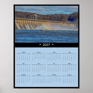 Póster Calendario mural de la presa Conowingo 2027 - Eagl