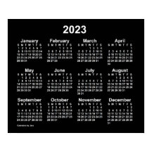 Calendario Neon White Wall 2023 de Janz Poster