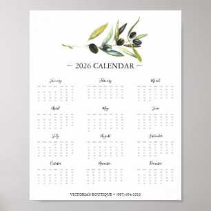 Póster Calendario Olive Business Promo 2025