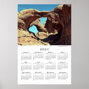 Póster Calendario Paisaje Desértico Doble Arco 2027