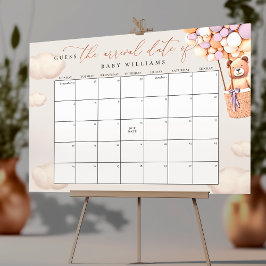 Póster Calendario para Adivinar la Fecha Probable de Part