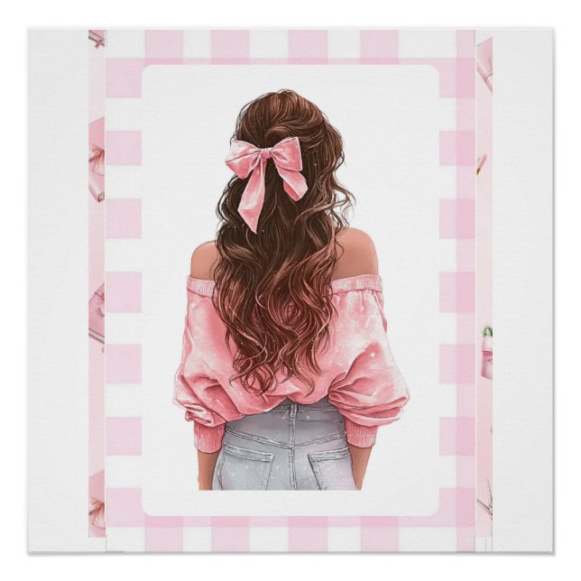 Póster Calendario pequeño Pink Girl 2026 (Anverso)