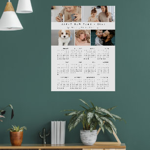 Póster Calendario personalizado de fotos de 12 meses para