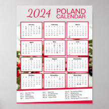 Calendario Polaco 2024 con descarga de feriados po