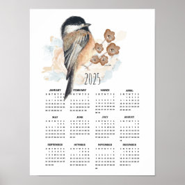Póster Calendario Poster de Chickadee Dulce 2025