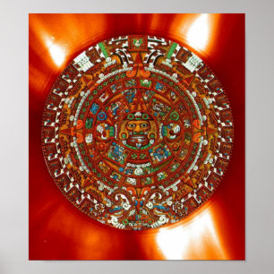 Póster calendario poster-maya aztec