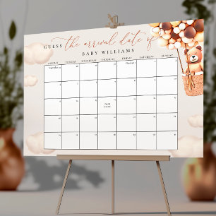 Póster Calendario Poster para Adivinar la Fecha Probable