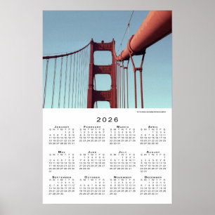 Póster Calendario Puente Golden Gate San Francisco 2026