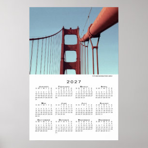 Póster Calendario Puente Golden Gate San Francisco 2027