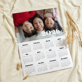 Póster Calendario retro vintage de fotos 2025