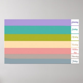 Póster Calendario semanal