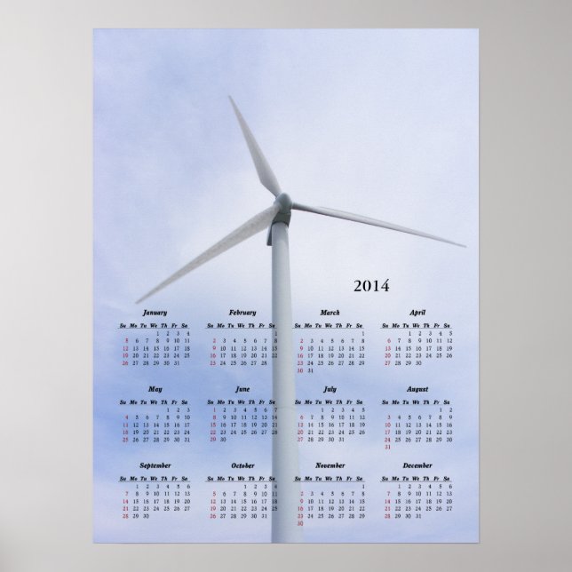 Póster Calendario turbino ~ imprimir (Frente)