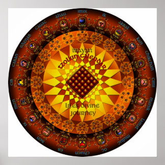Póster Calendario Tzolkin maya