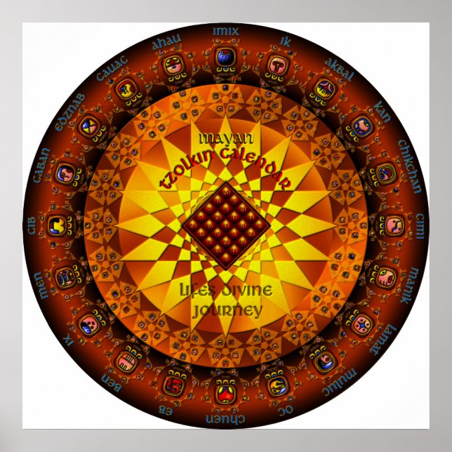Póster Calendario Tzolkin Maya (Frente)