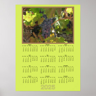 Póster Calendario - Uvas 2025 en el vino