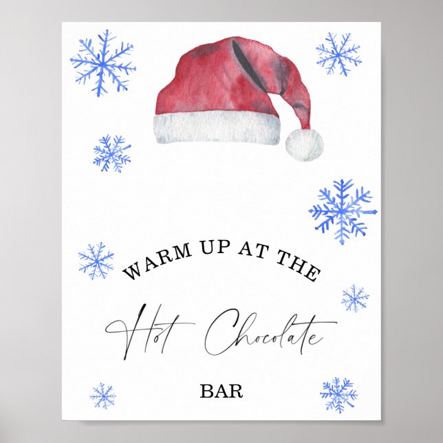 Póster Calentador de invierno en el Poster bar de chocola (Frente)