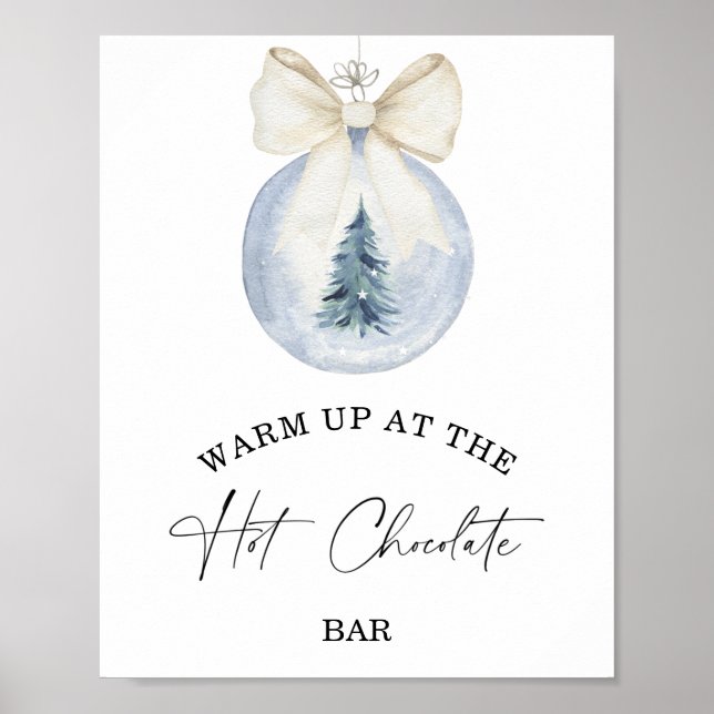 Póster Calentador de invierno en el Poster bar de chocola (Frente)