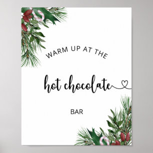 Póster Calentamiento de hoja perenne en la barra de choco