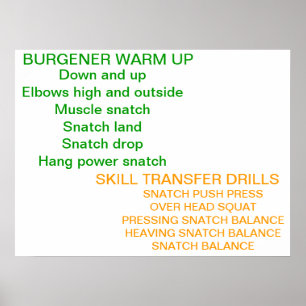 Póster Calentamiento de la elevación olímpica