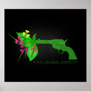 Póster Calentamiento del planeta de la lucha