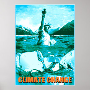 Póster Calentamiento del planeta del cambio de clima