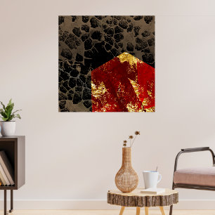 Póster Calentamiento global - Casa en llamas - Abstracto