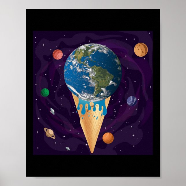 Póster Calentamiento Global, Protección Ambiental, Globo, (Frente)