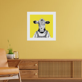 Póster Calf en Dungar (amarillo retro)