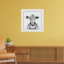 Póster Calf en Dungaree (Nieve)