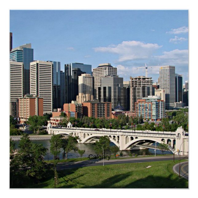 Póster Calgary Cityscape (Anverso)