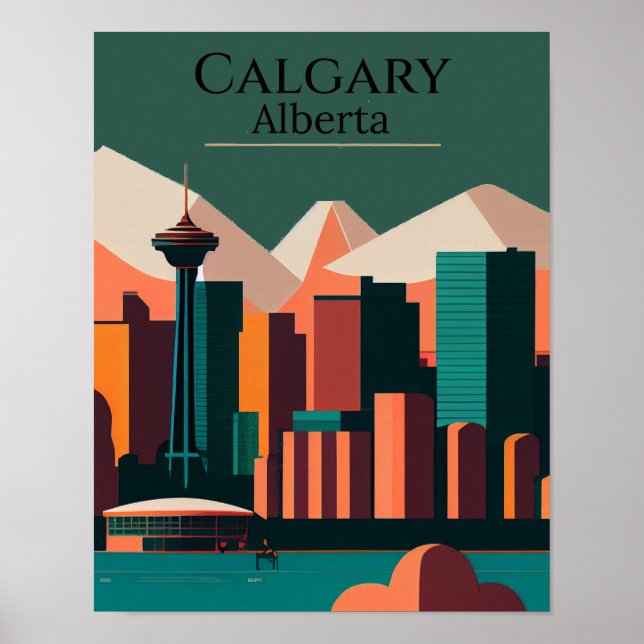 Póster Calgary Minimalista (Frente)