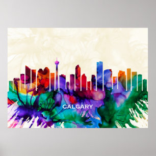 Póster Calgary Skyline