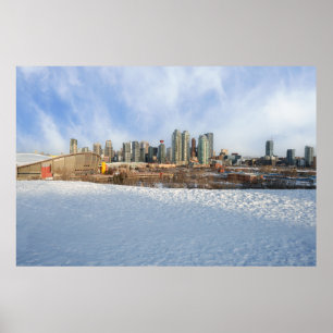 Póster Calgary Skyline Winter Wonderland