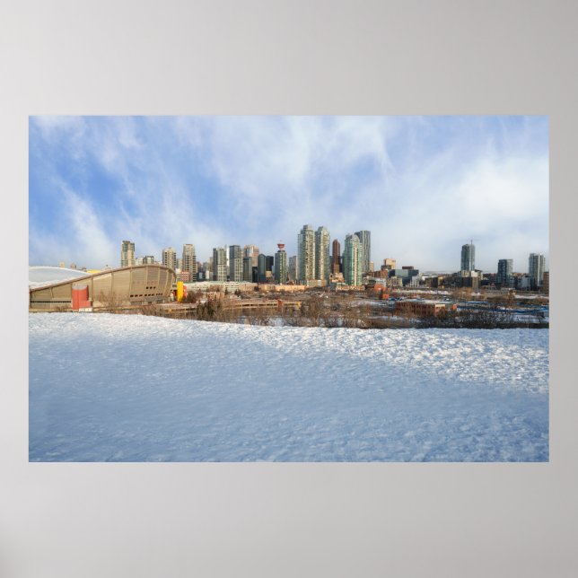 Póster Calgary Skyline Winter Wonderland (Frente)