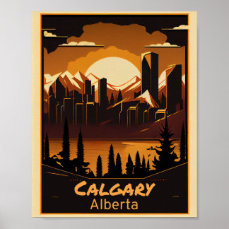Póster Calgary Vintage Art