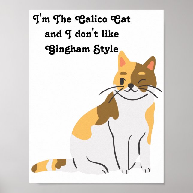 Póster Calico Cat Gingham Dog Gangnam Spoof (Frente)