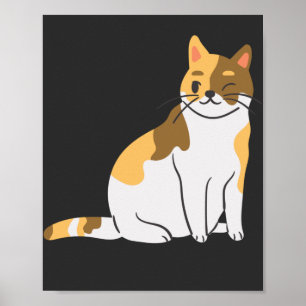 Póster Calico Essential, Calico Portrait, Cute Calico Cat