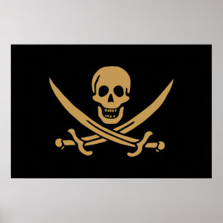 Póster Calico Jack, Pirata Azteca de Oro y Pirata de Cutl