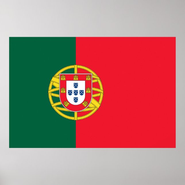 Póster Calidad de la bandera portuguesa (Frente)