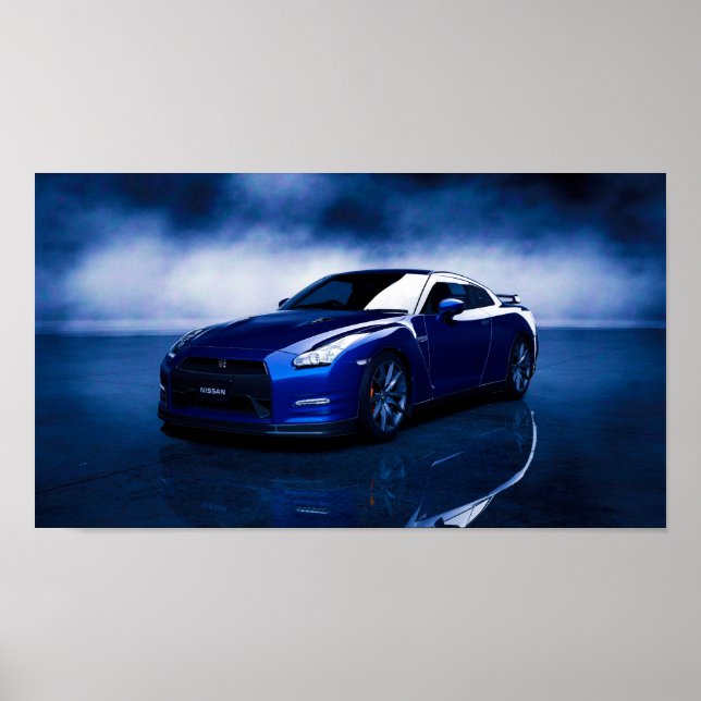 Póster Calidad de Nissan GT-R (Frente)
