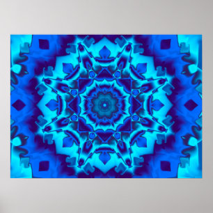 Póster Calidoscopio Azul