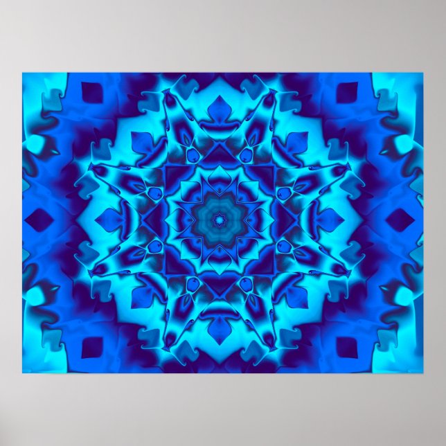 Póster Calidoscopio Azul (Frente)