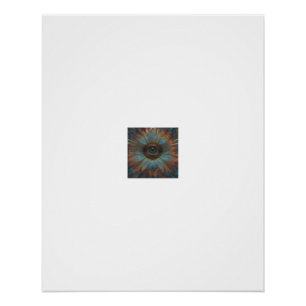 Póster Calidoscopio Mandala Ojo de Arcoíris