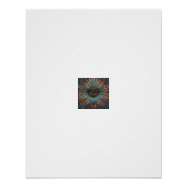 Póster Calidoscopio Mandala Ojo de Arcoíris (Anverso)