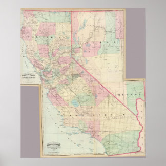Póster Calif compuesto, Nevada