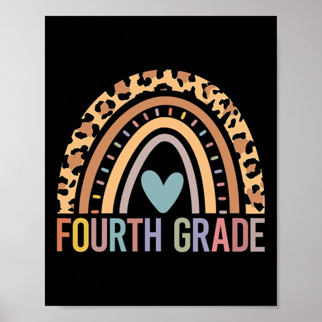 Póster Calificación Arcoiris Chicas Chicos Profesor Equip (Frente)