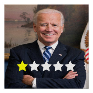 Póster Calificación de aprobación del presidente Joe Bide