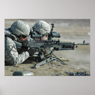 Póster Calificaciones de Gunner de Máquina