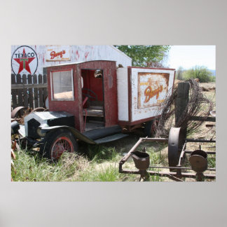 Póster California Abandoned Barq's Truck