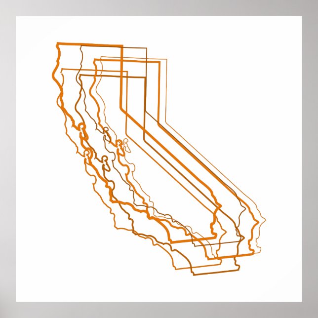 Póster california ámbar (Frente)